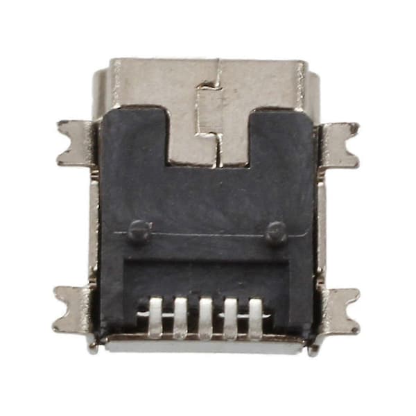 Ersättnings Mini Usb Typ B Fe 5 Pin Pcb Kortmonterad Laddningskontakt 10 st