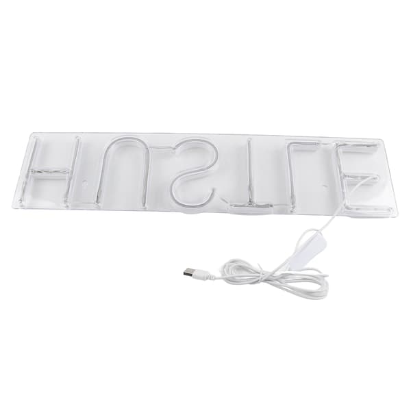 Hustle Words Neonskyltar LED Neonljus för Hem Sovrum Sovsal Fest Bröllop USB-driven