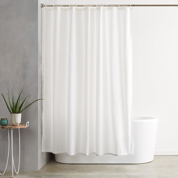 Duschdraperi i polyester 180 x 180 cm Vit