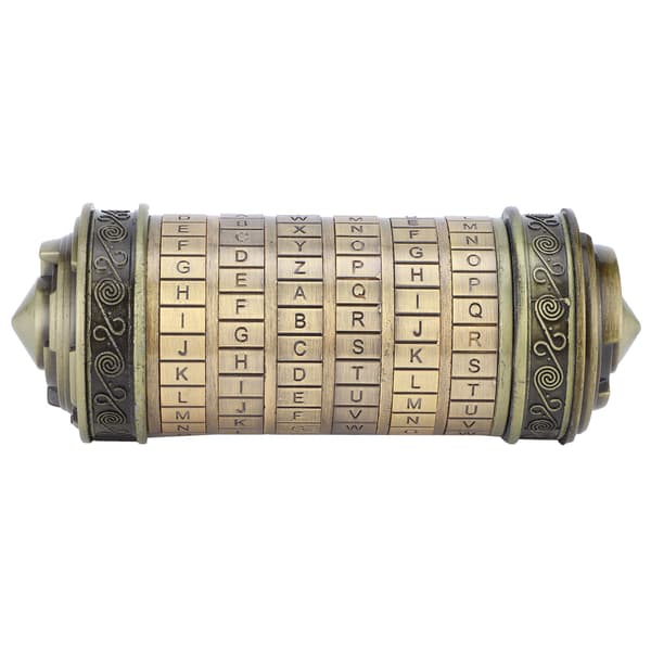 Romantisk Samlerobjekt Da Vinci Code Mini Cryptex Lås, Udsøgt Gave til Hende til Opbevaring af Smykker, Noter, Nøgler, Ringe, Halskæder