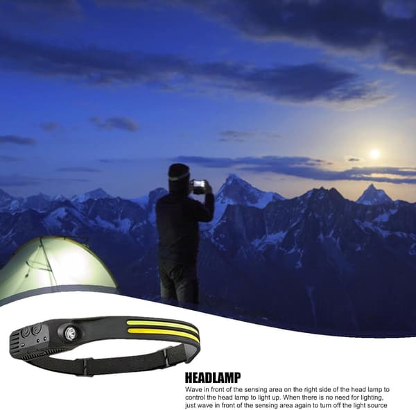 Genopladelig LED Pandelamp - Genopladelig Udendørs LED Bevægelsessensor