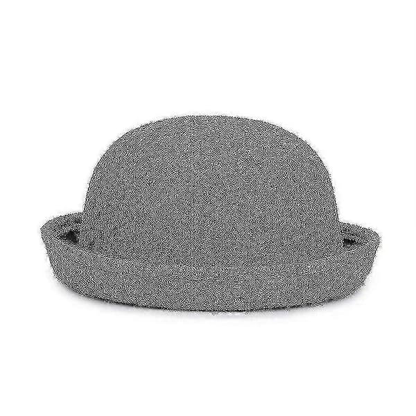 Klassisk plommonstop i ullfilt för kvinnor black 54cm