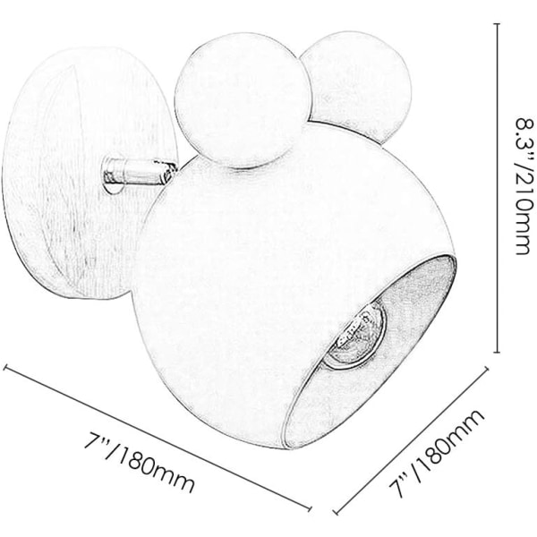 Nordisk stil söt träbjörn inomhus vägglampa sänglampa