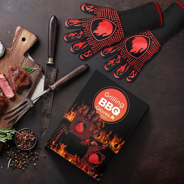 BBQ Hansker, Grillvotter - 800°C Ekstrem Varmebestandighet