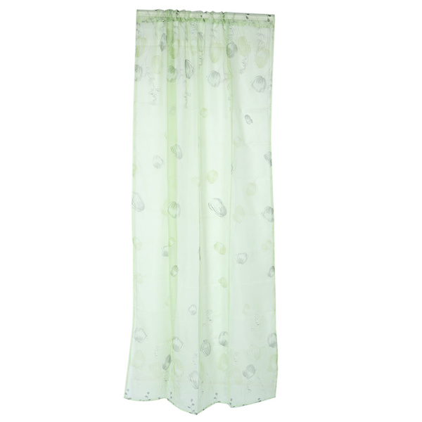 1x2m Fönster Voile Eleganta Fönster Voile Gardiner för Balkongrum DekorationGrön