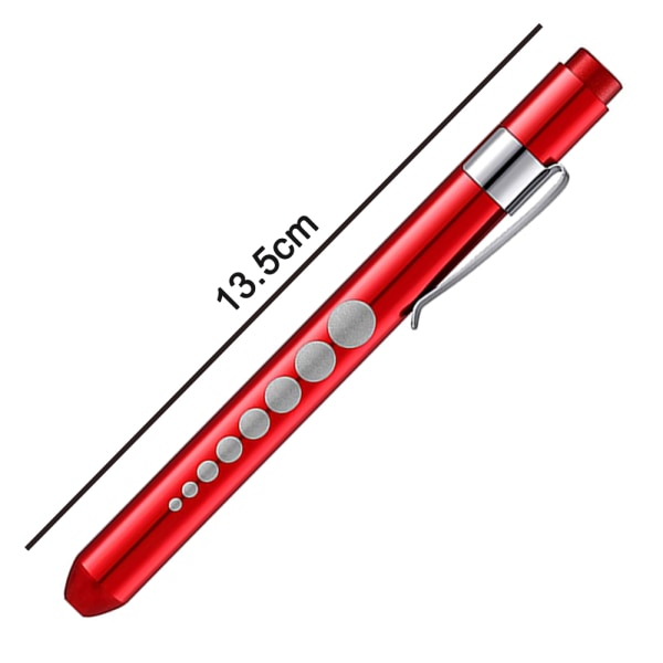 2 st Penna Ficklampa Aluminiumlegering Pen Light LED Pen