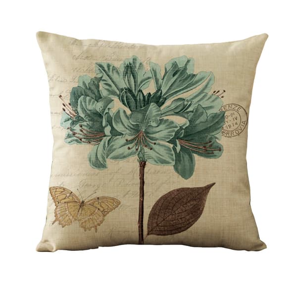 Set med 4 dekorativa kuddfodral i bomull-linne 45 x 45 cm