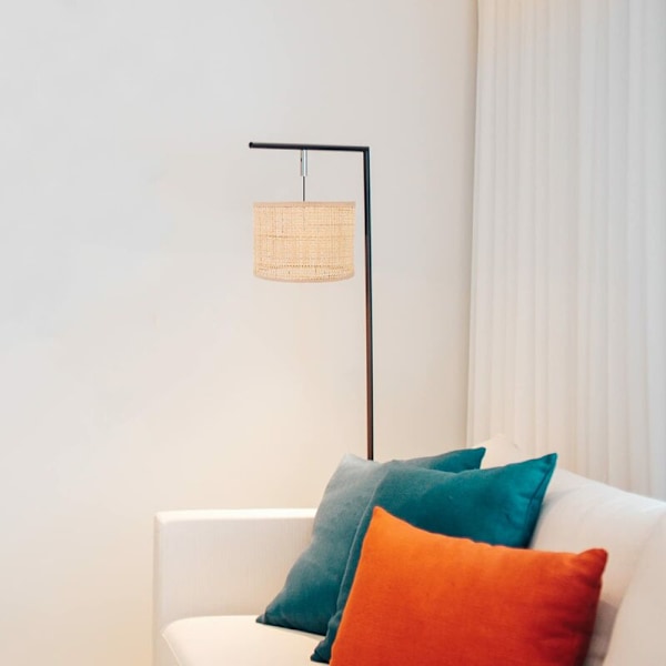 Liten Transparent Fattigmann Lampe i Flettet Rotting - Dekorativ Lampe for Bord, Lysarmatur, Vegg, Tak og Lampe