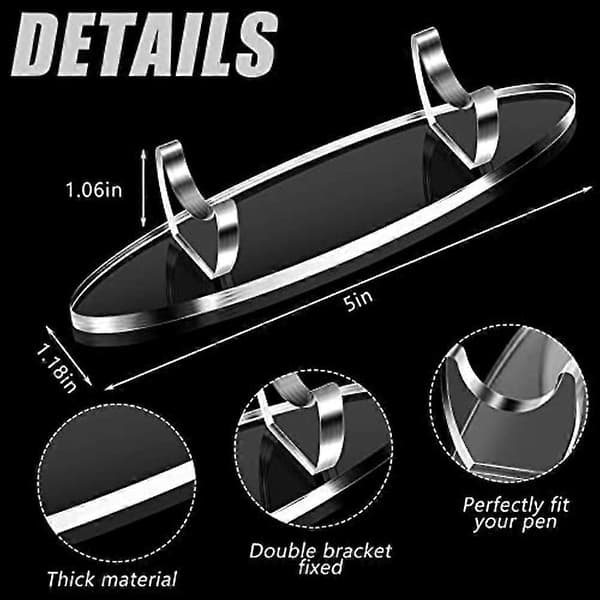 2 Stykker Akryl Penneholder Display Stativ Blyant Display Holder Penn Kulepenn Display Rack (tra