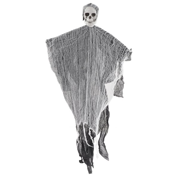 Halloween Skalle Hengepynt - Skummel Hodeskalle med Stoff for Innendørs og Utendørs