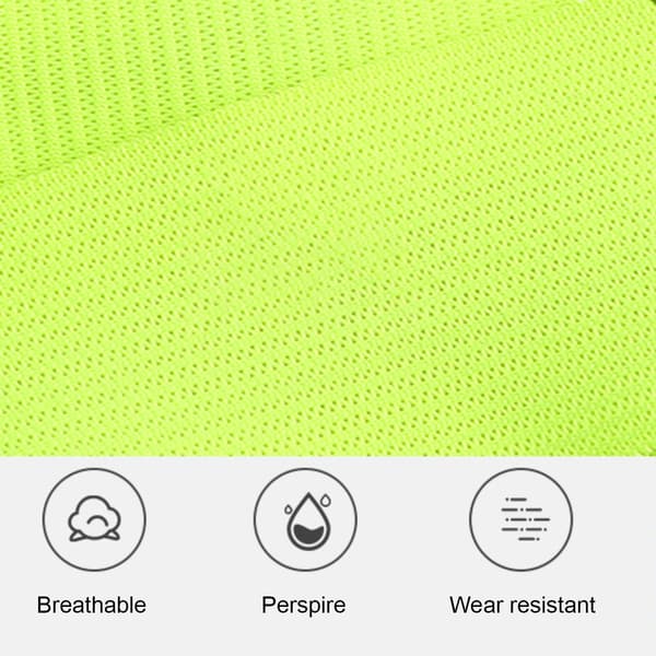 Elastisk Justerbar Refleksvest 1 Full Stropp Nattløping Trafikk Nattkonstruksjon 2 Full Vest Black
