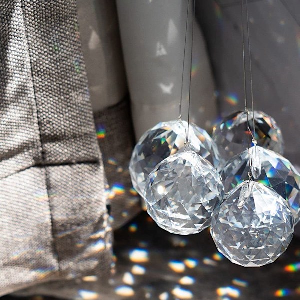 Regnbågsmakare Kristallkula, K9 Kvalitet Klart Glas För Feng Shui Lampa, Förbättrar Heminredningen (1ST)