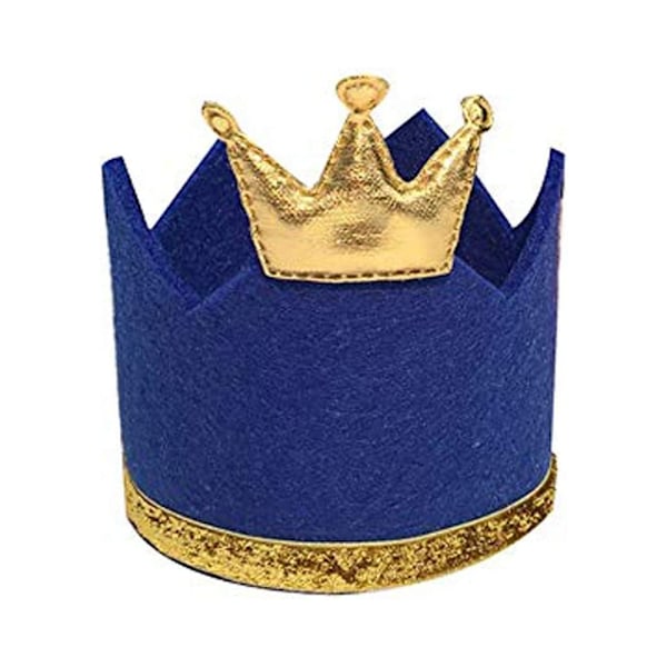 Sød Kæledyrs Fødselsdagskrone Hat og Blingbling Sløjfe Halsbåndssæt med Justerbar Elastisk Pandebånd og Krone Topper