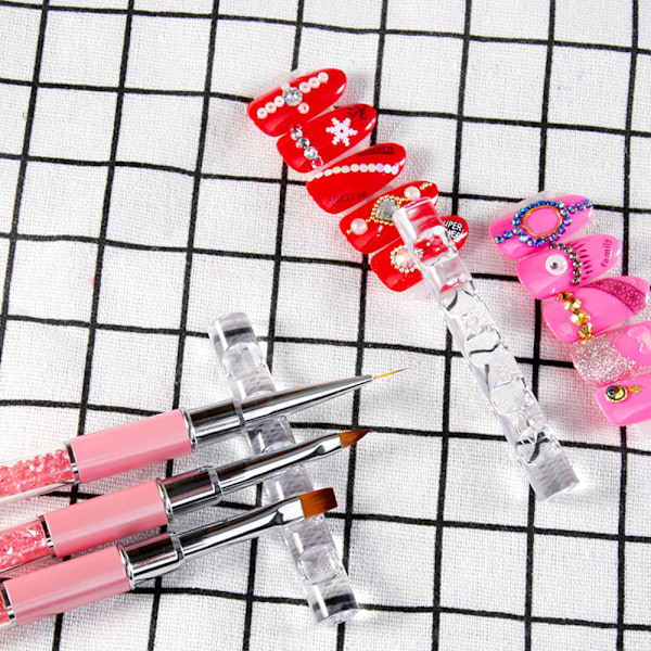 Neglekunst Pensel Neglekunst Pen Holder Enkel Akryl Neglelak Pensel Holder Neglekunst Værktøj Holder