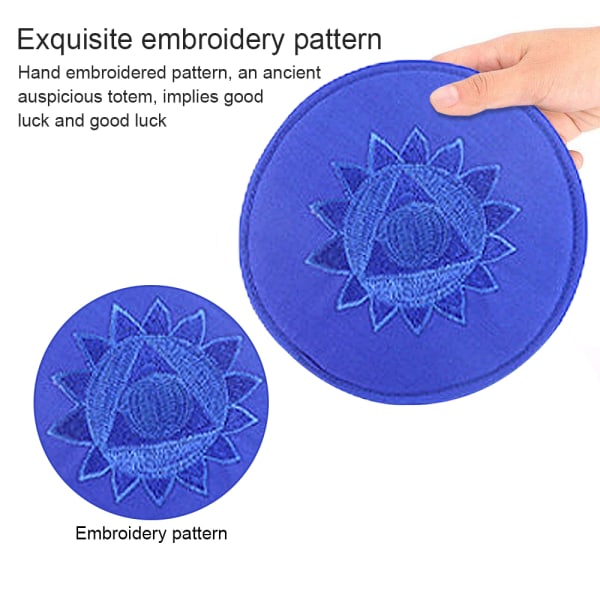 2 st handbroderade sju chakra ljudskål matta underlägg för