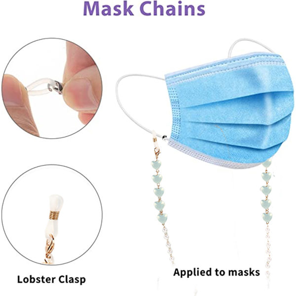 Brilleremse, Maske Kjede Halskjede Holder Lanyard for Kvinner, St