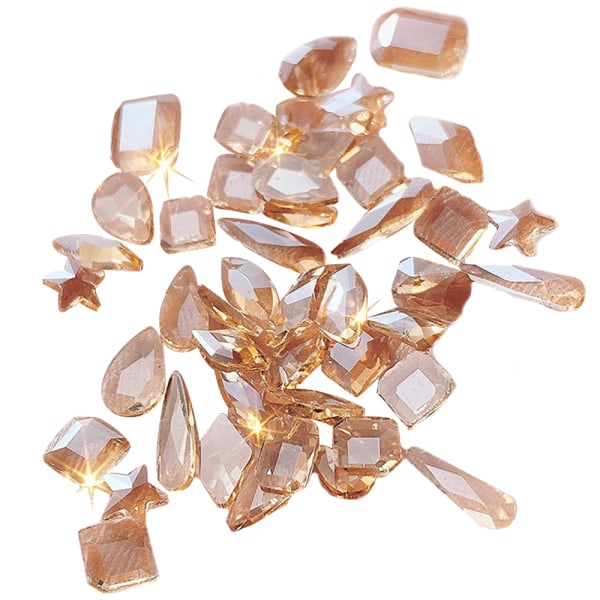 Assorterte flate nagelkrystaller, diamantformede steiner for neglkunstdesign