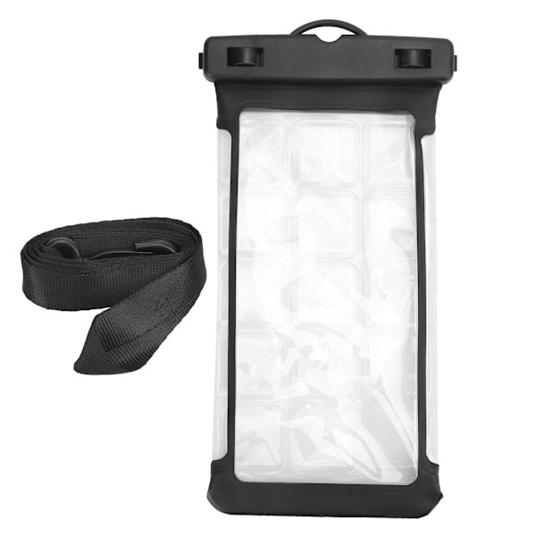 Universal Waterproof Phone Pouch Drift Diving Swimming Phone Case Dry Bag with Lanyard Black