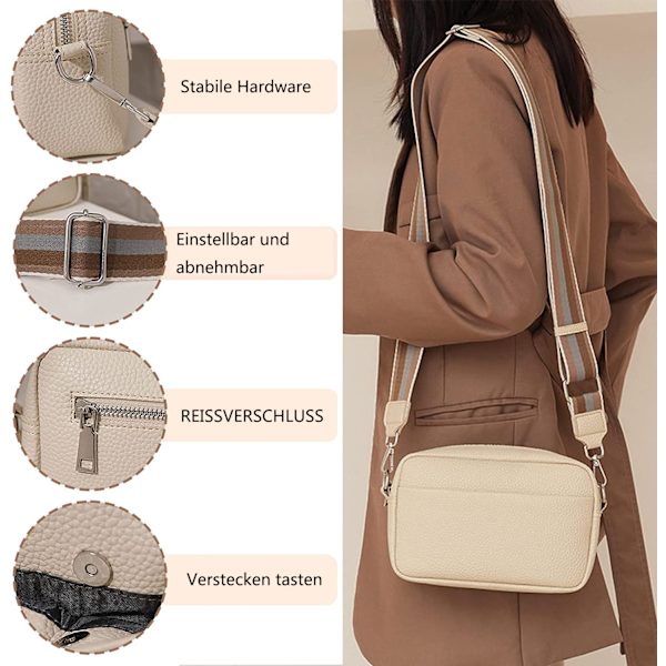 Damväska crossbody, damväska axelväska, moderna väskor med bred axelrem, PU läder bröstväska, body bag, dam axelväska