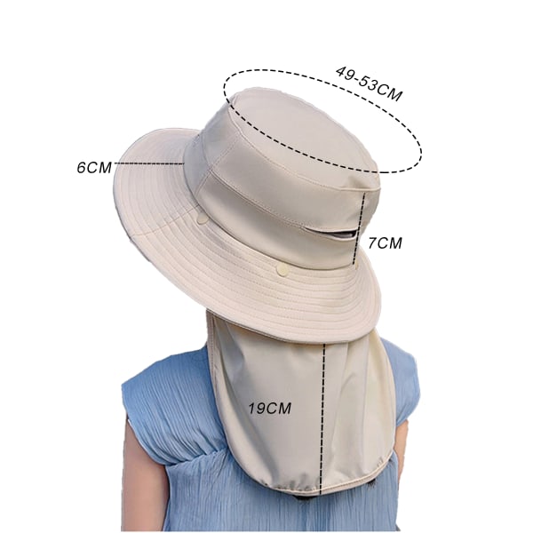 UPF 50+ Solhatt for gutter og jenter med nakkeklaff Sommerstrandhatt Barn