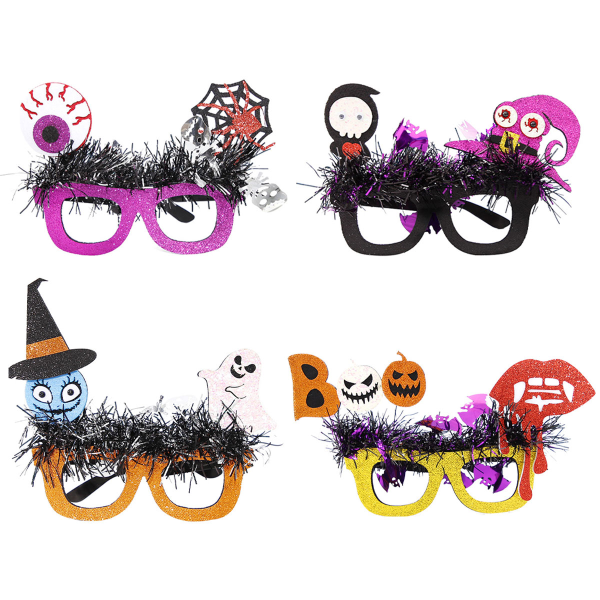 4 Halloween-glasögon - dekorerade glasögon i papper