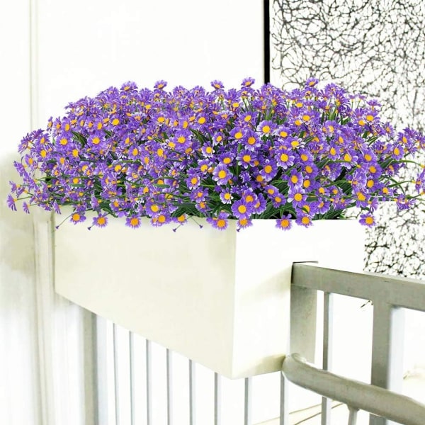 Konstgjorda prästkragar, 4 st konstgjorda blommor grönt plast