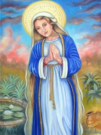30x40cm 5D DIY Diamantmaleri Fuld, Jomfru Maria Serie#H, DIY Dia