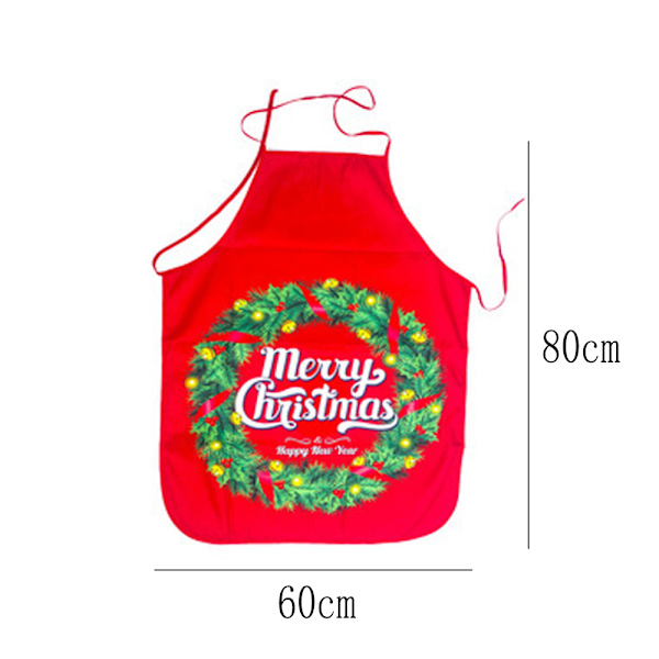 Jul Förkläde, Rolig Tecknad Förklädesstil Jul Tomte/Älg/Snögubbe, för Matlagning, Städning A