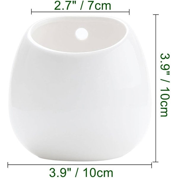Minimalistisk Design Keramiska Väggkrukor För Hemmakontor, Högglansig Finish, Utan Dräneringshål, Multifunktionell Kruka För Luftväxter, Krukväxter
