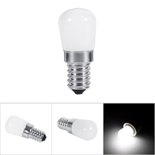 E14-tyyppinen 1,5 W SMD 2835 Mini-jääkaappi- ja pakastinlampun LED-lamppu (220 V kylmä valkoinen)