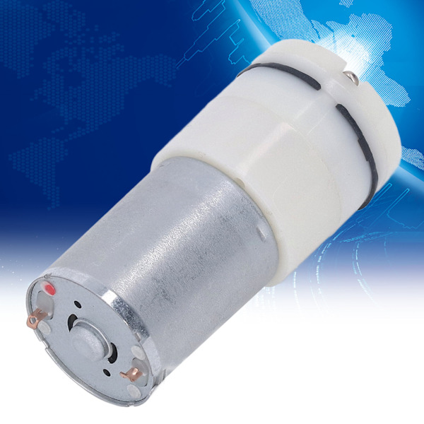 Mikro luftpump Elektrisk pneumatisk membranvakuum mekanisk transmission 1 port 370 Vit DC24V