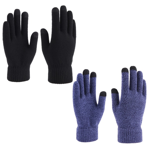 2 Par Dame Vinter Touchscreen Handsker Varme Fleeceforet