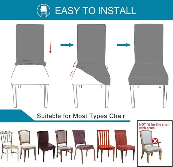 Julstolsöverdrag, Stretch Stolsöverdrag, Tvättbart Skydd Överdrag Sitsöverdrag för Matsal Ceremoni Hotell, Julklocka - 2-pack Style 4