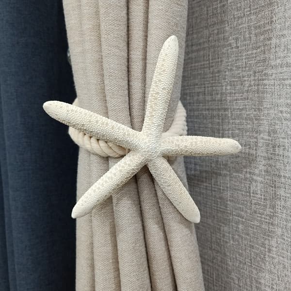 2 stk. Naturlige Søstjerner Gardin Tiebacks Reb Drapering Tie Band Dr