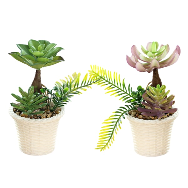 2 st konstgjorda suckulenter kombination bonsai kreativ mode