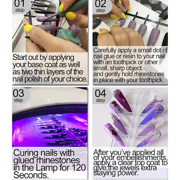 Nagelmetallnitar, 3D-nagelkonstdekoration