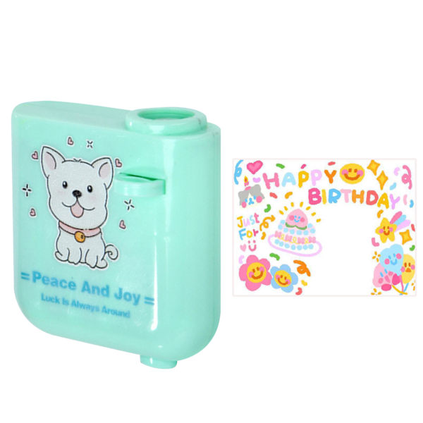 Happy Birthday Projektor Mini Fødselsdagsprojektionslampe Bærbar Børneprojektionslys til Husholdning Kvadrat Grøn