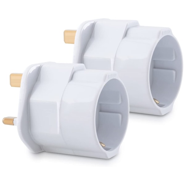 Europeisk standard till brittisk standard pluggadapter, set med 2 pajer