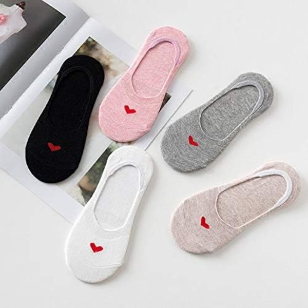 No Show Kids Socks Low Cut Ultra Soft Cotton Anti Slip för Flickor