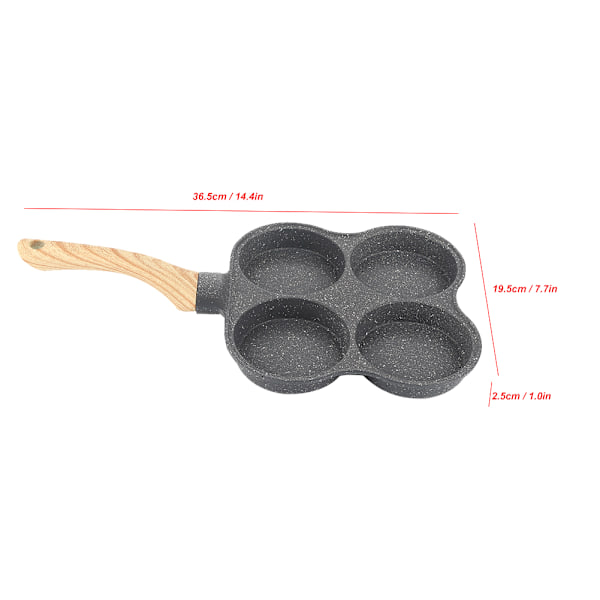 4-håls omelettpanna Non Stick Stekpannor Frukostpannkaksmaskin för induktionskokare Gasspis