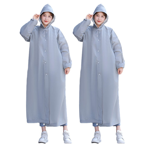 2-pack regnrock, bärbar EVA regnjacka poncho vattentät