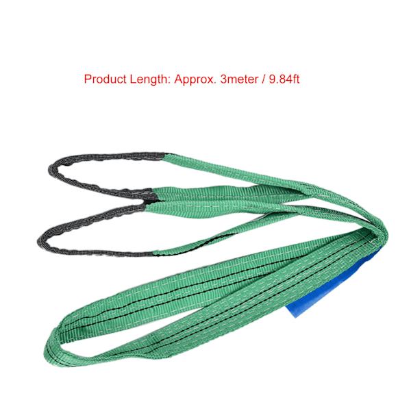 Lyftstroppar Remmar Hög Belastningskapacitet 2T Hög Hållfasthet Polyester Färgglad Platt Rem (3meter（9.84ft） )