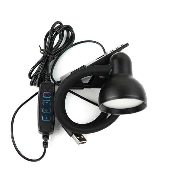 LED Klemmeskrivebordslampe, USB Fleksibel Foldbar Læselampe Blødt Lys