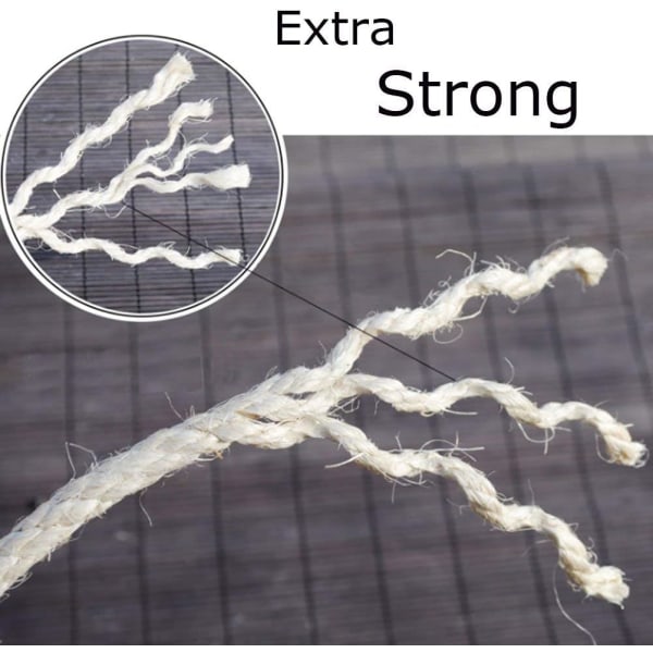 Naturligt sisalrep, sisalrep för skrapstolpe, multifunktionsrepsisal, DIY och utbytbart, en del för skrapstolpe, 30 m, 8 mm (med