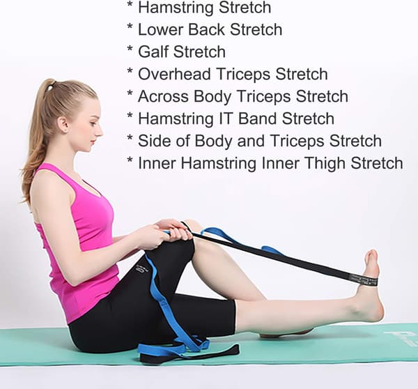 Fitness Yogarem Flexibilitetsstretchrem med Multifunktion