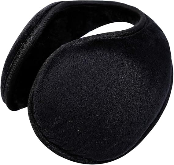 Svarta Öronmuffar för Män och Kvinnor - Klassisk Unisex Vintermodell i Ull