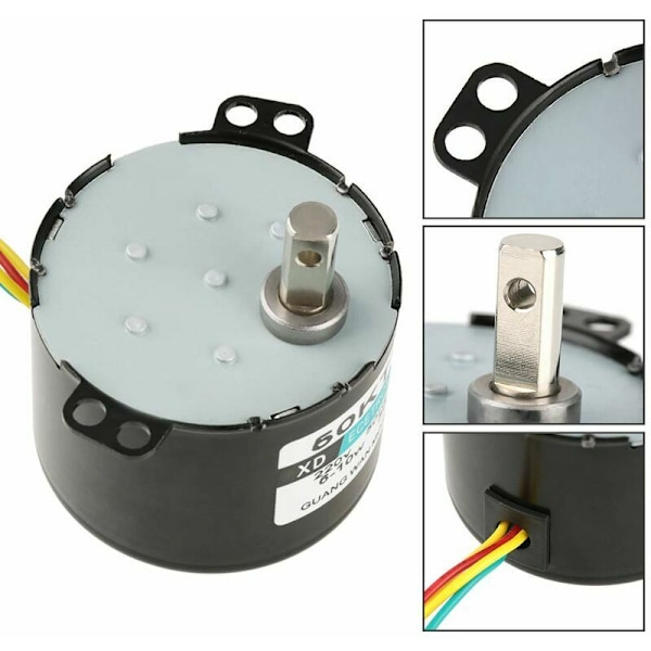 50KTYZ AC 220V 6-10W Permanentmagnet Synkronmotor CW/CCW Højmoment Lavhastighedsmotor (10rpm)