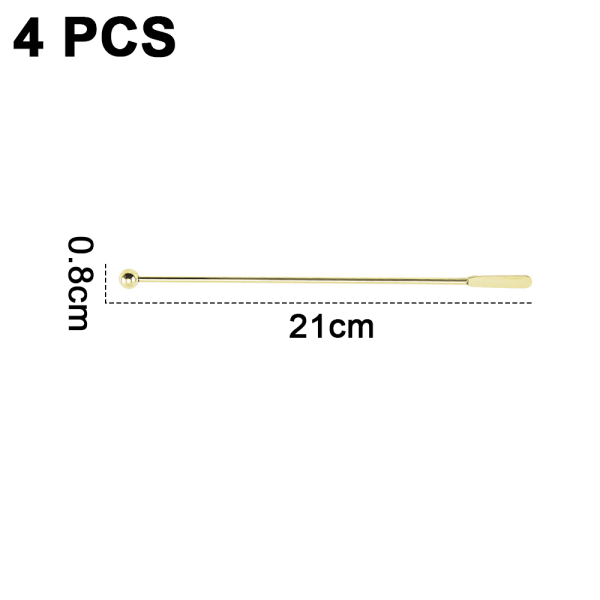 4pcs 304 stainless steel bar tool bar mixing stick cocktail