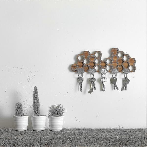 Magnetisk nyckelhållare (5 nyckelkrokar)