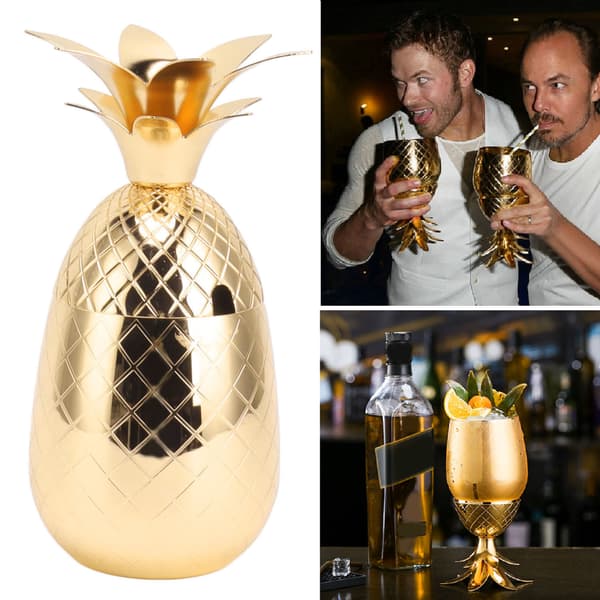 Bartilbehør, Cocktail Shaker Ananasform, Elegant Design for Premium Mikseopplevelse